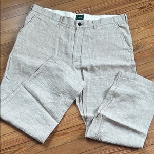 J. Crew Men’s Light Beige Linen-Blend Chinos